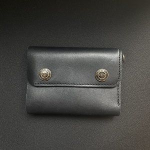 Herschel Spencer Leather Snap Wallet (Black)